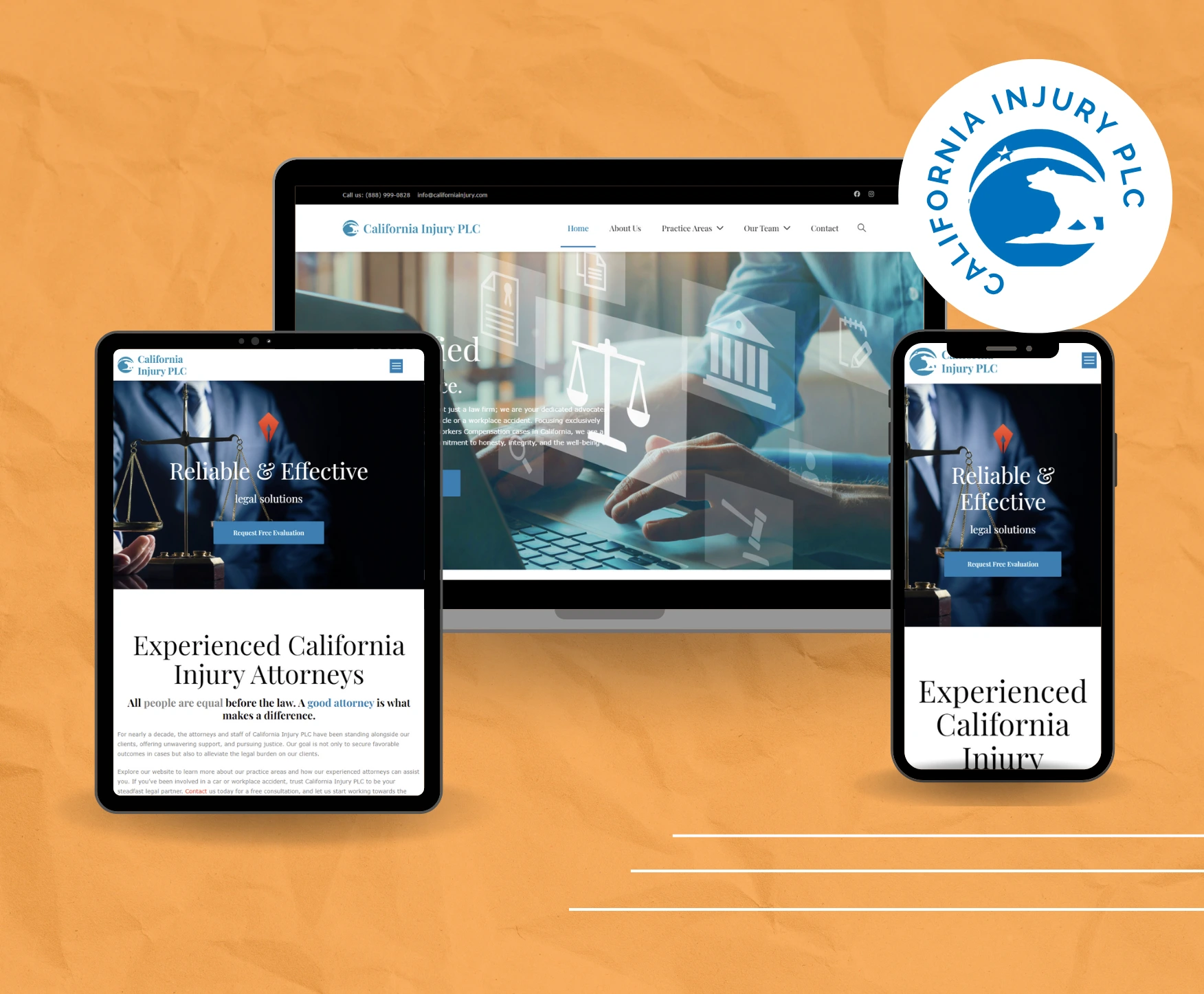 California Injury PLC | Law Firm Website Design | NextUpgrad