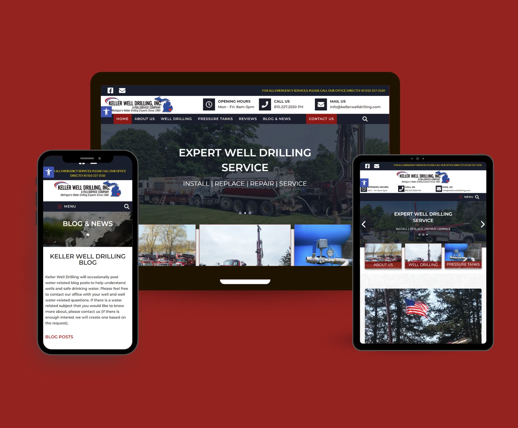 Keller Well Drilling | Water Well Drilling & Responsive Web Design | NextUpgrad